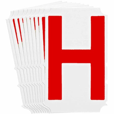 Brady Quik-Align 5160 Series Polyester 4 in Lbl Legend: H Red 10PK 5160P-H